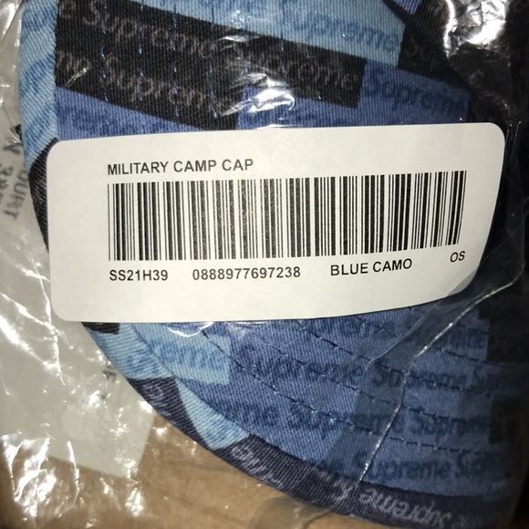 Sold Stock X Supreme Blue Camo Camp 🏕 Hat - Picture 7 of 8